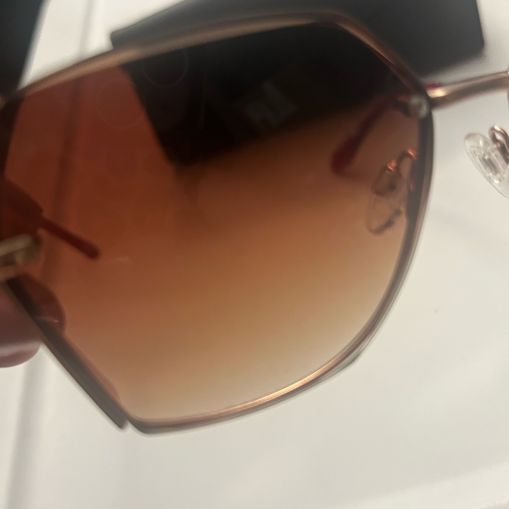 Privé Revaux Gold Frame Sunglasses with Gradient Lenses - Picture 2 of 4
